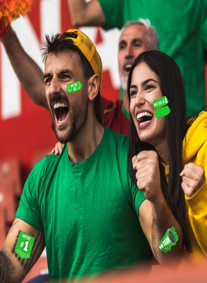 ملصقات عيون لامعة خضراء من جاميزا، 36 قطعة، ملصقات عيون قابلة للتنفس لكرة القدم والبيسبول، هدايا حفلات لمحبي كرة القدم والكروس، إكسسوارات زرقاء لأسبوع الروح الرياضية (لامعة، زرقاء) - Image 4